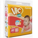 Ficha técnica e caractérísticas do produto Fralda Infantil Vic Baby G 3 Pacote com 80 Cxf