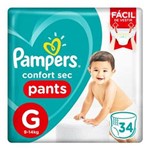 Ficha técnica e caractérísticas do produto Fralda Pampers Confort Sec Pants Tamanho G 34 Tiras