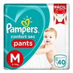 Ficha técnica e caractérísticas do produto Fralda Pampers Confort Sec Pants Tamanho M 40 Tiras