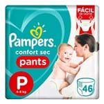 Ficha técnica e caractérísticas do produto Fralda Pampers Confort Sec Pants Tamanho P 46 Tiras