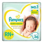 Ficha técnica e caractérísticas do produto Fralda Pampers New Baby Rn+ 36 Unidades