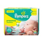 Ficha técnica e caractérísticas do produto Fralda Pampers para Bebês Prematuros Preemie Swaddlers - Tamanho P - 27 Unidades