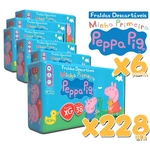Ficha técnica e caractérísticas do produto Fralda Peppa Pig Xg Kit Com 6 Pct, 228 Uni. Barato Atacado