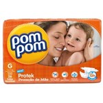 Ficha técnica e caractérísticas do produto Fralda Pom Pom Protek Proteção de Mãe Jumbo - 26 Unidades Tamanho G