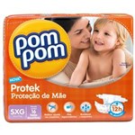 Ficha técnica e caractérísticas do produto Fralda Pom Pom Protek Proteção de Mãe Jumbo com 16 Unidades - Tamanho XXG
