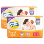 Ficha técnica e caractérísticas do produto Fralda Pom Pom Protek Proteção de Mãe Mega com 100 Unidades - Tamanho M