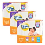 Ficha técnica e caractérísticas do produto Fralda Pom Pom Protek Proteção de Mãe Mega com 108 Unidades - Tamanho XG