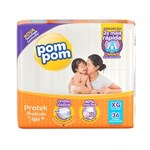 Ficha técnica e caractérísticas do produto Fralda Pom Pom Protek Proteção de Mãe Mega com 36 Unidades - Tamanho XG