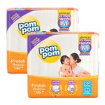 Ficha técnica e caractérísticas do produto Fralda Pom Pom Protek Proteção de Mãe Mega com 80 Unidades - Tamanho XG