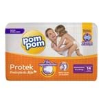 Ficha técnica e caractérísticas do produto Fralda Pom Pom Protek Proteção de Mãe Tamanho Grandinhos Pacote Jumbo com 14 Fraldas Descartáveis