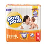 Ficha técnica e caractérísticas do produto Fralda Pom Pom Protek Proteção de Mãe Tamanho M Pacote Jumbo 30 Fraldas Descartáveis