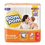 Ficha técnica e caractérísticas do produto Fralda Pom Pom Protek Proteção de Mãe Tamanho M Pacote Jumbo com 30 Fraldas Descartáveis