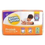 Ficha técnica e caractérísticas do produto Fralda Pom Pom Protek Proteção de Mãe Tamanho P Pacote Jumbo 32 Fraldas Descartáveis