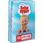 Fraldas Descartáveis Baby Roger Jumbo XG - 40 Unidades