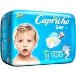 Capricho Baby Prática Fralda Infantil Xxg C/14