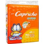Ficha técnica e caractérísticas do produto Fraldas Descartáveis Capricho Garfield Super Jumbo Pack Tamanho EG - 70 Unidades