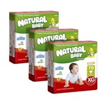 Ficha técnica e caractérísticas do produto Fraldas Natural Baby Premium XG - 210 Unidades