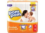 Ficha técnica e caractérísticas do produto Fraldas Pom Pom Protek Proteção de Mãe - Tamanho M - 30 Fraldas
