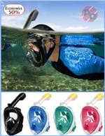 Ficha técnica e caractérísticas do produto Full Snorkel GoPro (P/Crianças e Adultos) - com Suporte Exclusivo para GoPro e Câmeras Esportivas / Azul / L/XL