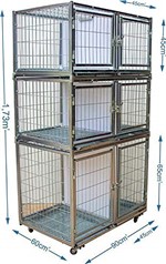 Ficha técnica e caractérísticas do produto Gaiola Canil Cães e Gatos 6 Lugares - Modular