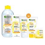 Ficha técnica e caractérísticas do produto Garnier Skin Vitamina C Kit Água Micelar + Hidratante Facial + Máscara Facial + Limpeza Facial