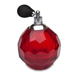 Ficha técnica e caractérísticas do produto Garrafa para Perfume com Borrifador 7cmx7cmx13cm Vermelha Rojemac