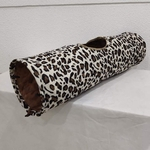 Gato em linha reta através leopardo túnel gato impermeável pode acomodar dobrar suprimentos para animais broca balde túnel quebra-cabeça de brinquedo gato