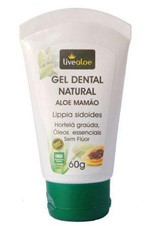 Ficha técnica e caractérísticas do produto Gel Dental Natural Aloe Mamão 60g Livealoe