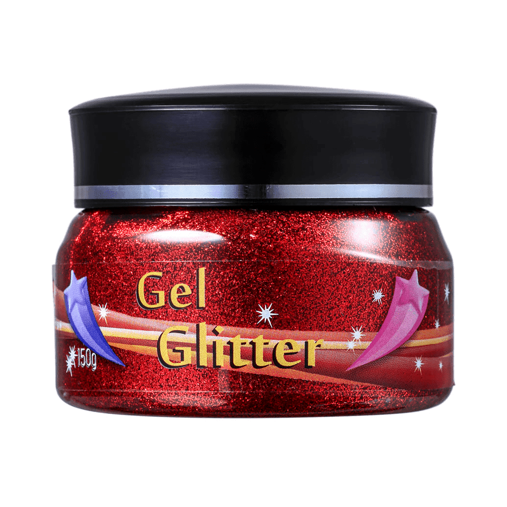 Ficha técnica e caractérísticas do produto Gel Glitter ColorMake Vermelho 150g