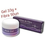 Ficha técnica e caractérísticas do produto Gel Pink Lu2 33g Piubella + Fibra Vidro 50un