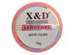 Gel Pink Nude Led Uv X&D 15G para Unhas Gel e Acrigel
