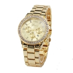 Ficha técnica e caractérísticas do produto Geneva Date Quartz Wrist Watch Female Luxury Crystal Lady Ladies Watch GD