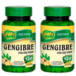Ficha técnica e caractérísticas do produto Gengibre com Chá Verde 2x 120 Comprimidos Unilife