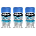 Gillette Clear Gel Cool Wave Desodorante 45g (kit C/03)