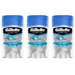 Ficha técnica e caractérísticas do produto Gillette Clear Gel Cool Wave Desodorante 45g (Kit C/03)