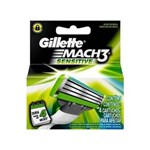 Ficha técnica e caractérísticas do produto Gillette Mach3 Sensitive Carga - 4 Unidades