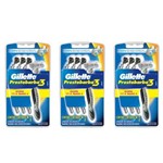Ficha técnica e caractérísticas do produto Gillette Presto3 Aparelho de Barbear C/4 (kit C/03)