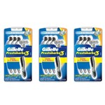 Ficha técnica e caractérísticas do produto Gillette Presto3 Aparelho de Barbear C/4 (Kit C/03)