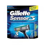 Ficha técnica e caractérísticas do produto Gillette Sensor 3 Carga C/4