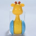 Ficha técnica e caractérísticas do produto Girafa dos desenhos animados Tumbler João bobo brinquedos do bebê bonito chocalhos de toque de campainha recém-nascidos 3-12 Mês brinquedo educativo precoce