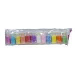 Ficha técnica e caractérísticas do produto Glitter para Decoração de Unhas Nail Art Kit com 12 cores