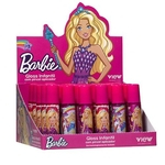 Gloss Infantil com pincel aplicador Barbie Display com 30