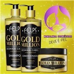 Ficha técnica e caractérísticas do produto Gold Million Desmaia Cabelo 3 Produtos - Felps Professional