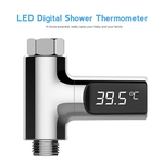 Ficha técnica e caractérísticas do produto LED termômetro de água do chuveiro auto-alimentado com display digital para Home Baby Bathing