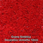 Ficha técnica e caractérísticas do produto Grama Sintética 12mm Vermelha Larg. 2.00