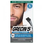 Ficha técnica e caractérísticas do produto Grecin 5 Barba e Bigode Castanho Escuro 28g Kit C/3