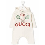 Ficha técnica e caractérísticas do produto Gucci Kids Macacão com Logo e Capuz 'Tennis' - Branco