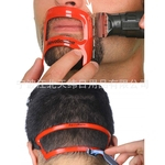 Ficha técnica e caractérísticas do produto Guia Template Shaving decote + Cavanhaque Shaving Template Kit Masculino Ferramenta Grooming