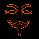 Ficha técnica e caractérísticas do produto Halloween EL Glowing V Letter Mask Careta Máscara Mask Perfect Party Decoration