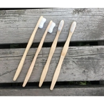 Ficha técnica e caractérísticas do produto Escovas de dentes de bambu cerdas brancas, de baixo teor de carbono natural de bambu verde por escova de dentes lado